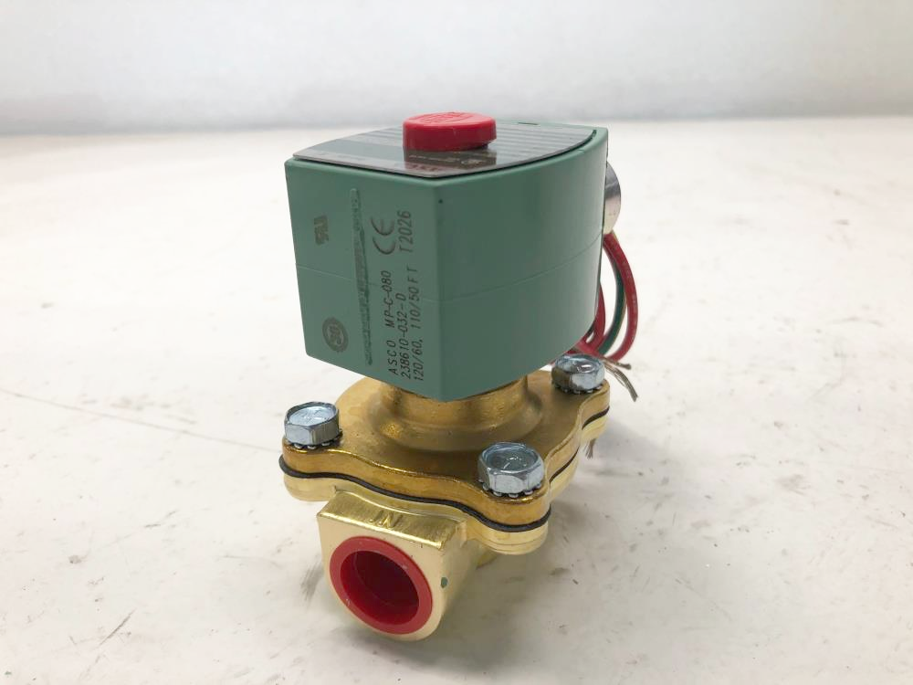 ASCO 1/2" NPT 2-Way Brass Solenoid Valve, 150 PSI, 8210G094